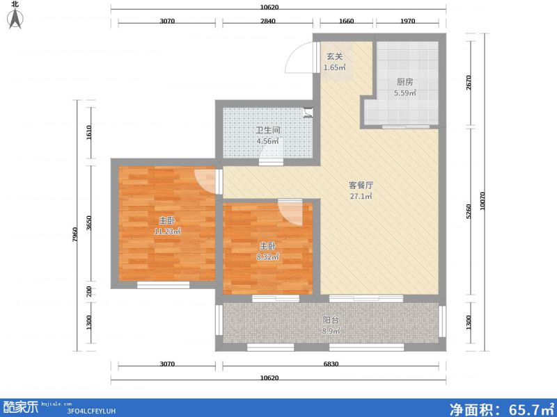 包頭裝修方案包頭凡爾賽觀邸一期82㎡